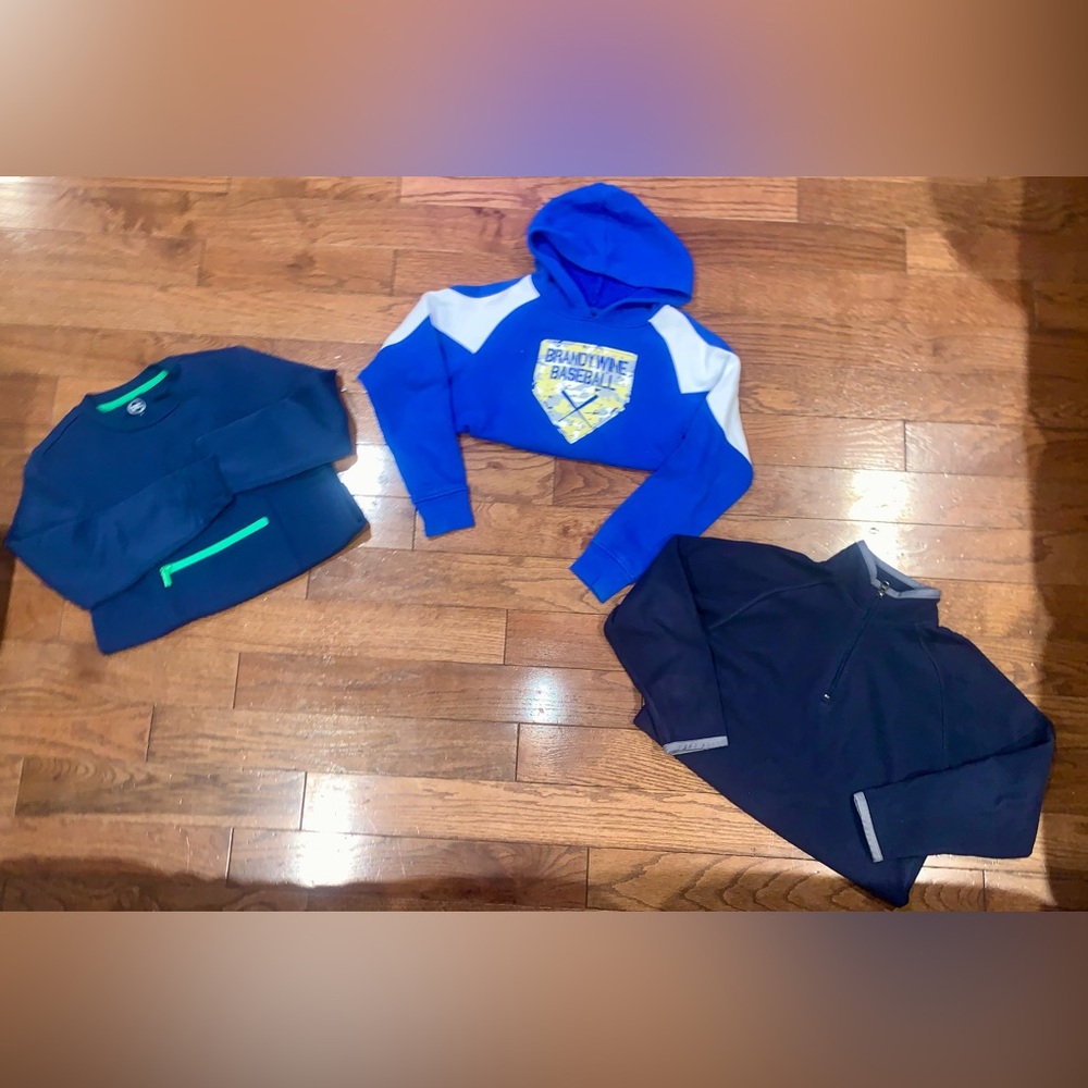 Lot of 3 Boys Hoodies/Sweatshirts – Sizes 10/12 & M‎